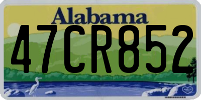 AL license plate 47CR852