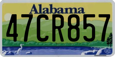 AL license plate 47CR857