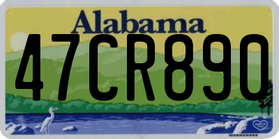 AL license plate 47CR890