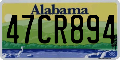 AL license plate 47CR894