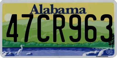 AL license plate 47CR963