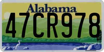 AL license plate 47CR978