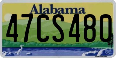 AL license plate 47CS480