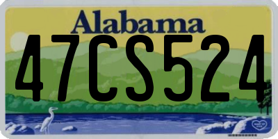 AL license plate 47CS524