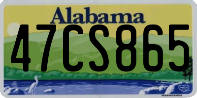 AL license plate 47CS865