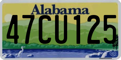 AL license plate 47CU125