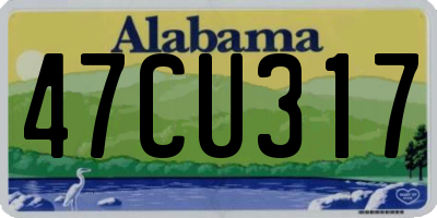 AL license plate 47CU317