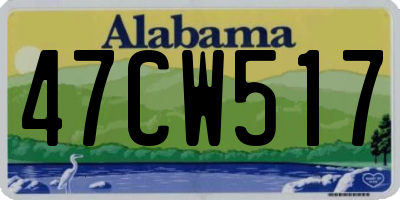 AL license plate 47CW517