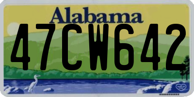 AL license plate 47CW642