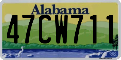 AL license plate 47CW711