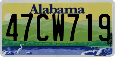 AL license plate 47CW719