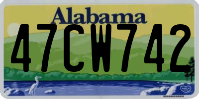AL license plate 47CW742
