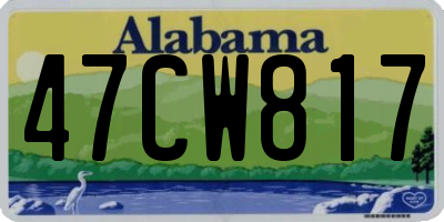 AL license plate 47CW817