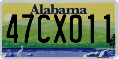 AL license plate 47CX011