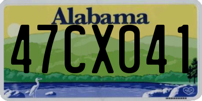 AL license plate 47CX041