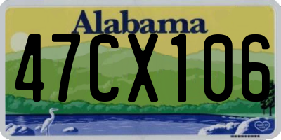 AL license plate 47CX106