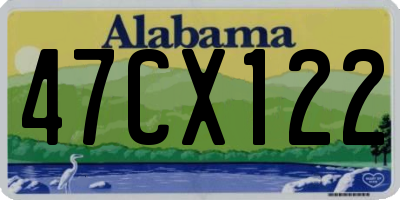 AL license plate 47CX122