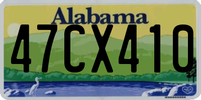 AL license plate 47CX410