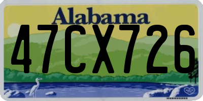 AL license plate 47CX726