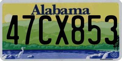 AL license plate 47CX853