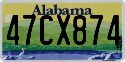 AL license plate 47CX874