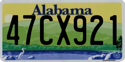 AL license plate 47CX921