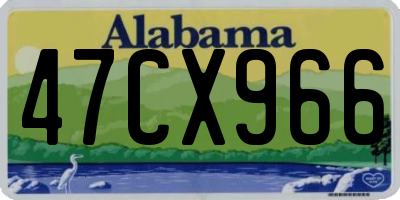 AL license plate 47CX966