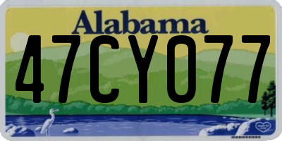 AL license plate 47CY077