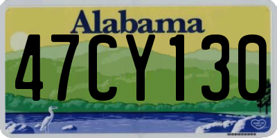 AL license plate 47CY130