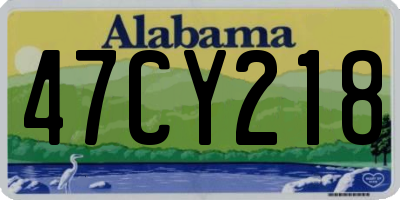 AL license plate 47CY218