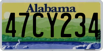 AL license plate 47CY234