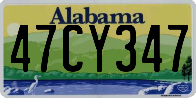 AL license plate 47CY347