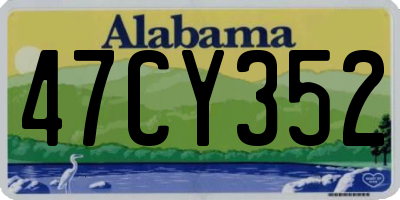 AL license plate 47CY352