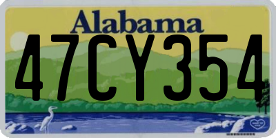 AL license plate 47CY354