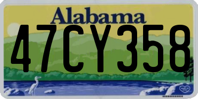 AL license plate 47CY358