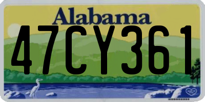 AL license plate 47CY361