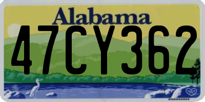 AL license plate 47CY362