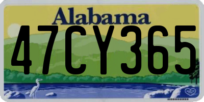 AL license plate 47CY365