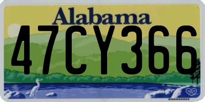 AL license plate 47CY366