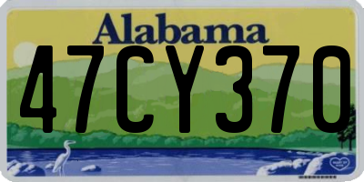 AL license plate 47CY370