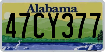 AL license plate 47CY377