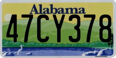 AL license plate 47CY378