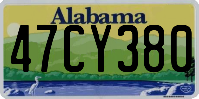 AL license plate 47CY380