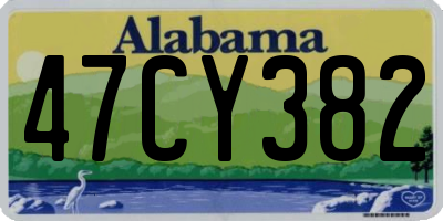 AL license plate 47CY382