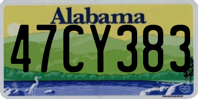 AL license plate 47CY383