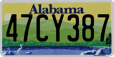 AL license plate 47CY387