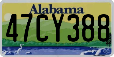 AL license plate 47CY388
