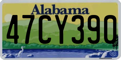 AL license plate 47CY390