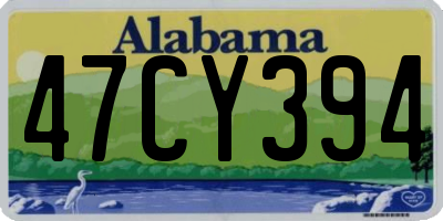 AL license plate 47CY394