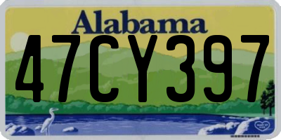 AL license plate 47CY397